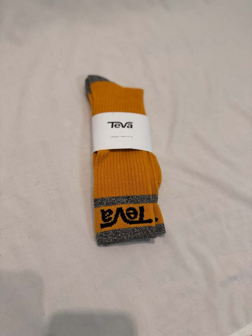 Teva - Crew Socks Ribbed Logo - Sunflower‎ Yellow - OS - Unisex